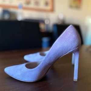 Nine West Lavender Suede Heels Size 7